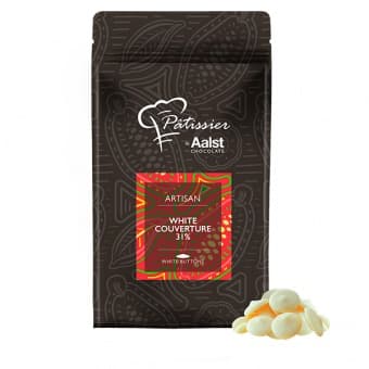 Шоколад белый в дисках 31% PATISSIER,  2,5 кг