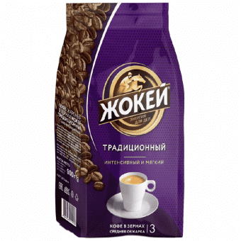 Кофе зерновой Традиционный 900 г, Жокей