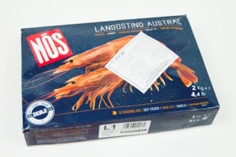 Креветки красные «Langostino» L1 10/20 с головой 2 кг с/м, IBERPESCA