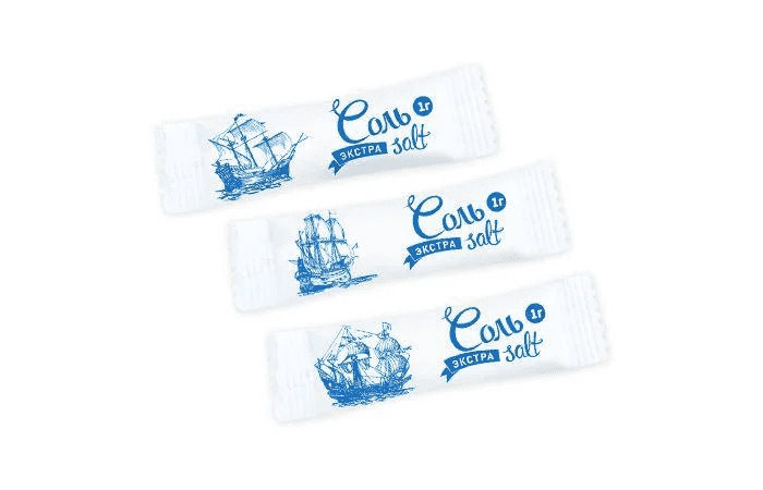 

Соль поваренная порционная «ЭКСТРА» 1 г, РСШ