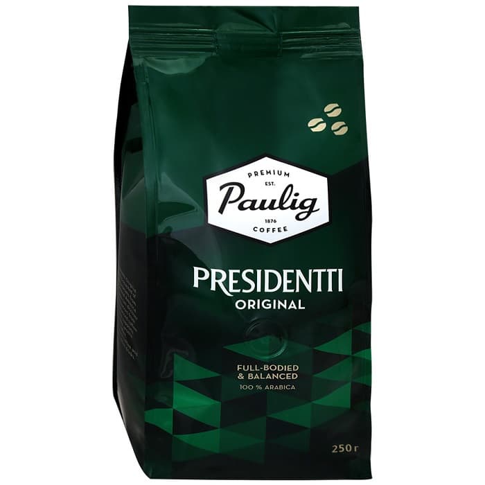 

Кофе зерновой "Presidentti Original " 250 г, Paulig