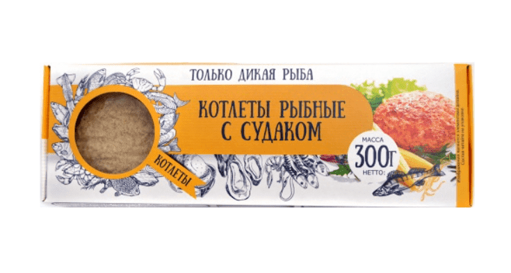 

Котлеты рыбные из судака в панировке 300 г с/м, Don Kreveton