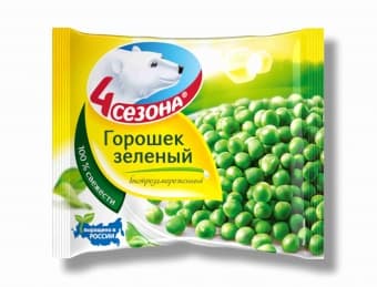 Горошек зеленый 400 г с/м, 4 СЕЗОНА, Россия