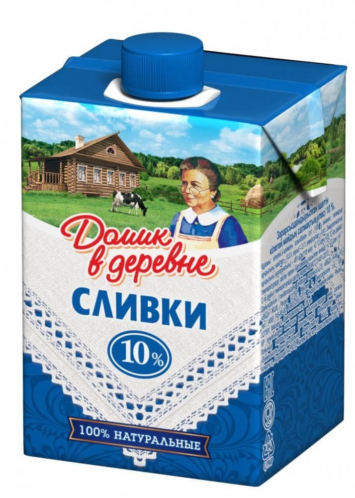 

Сливки 10% стерилизованные 200 г, Домик в Деревне