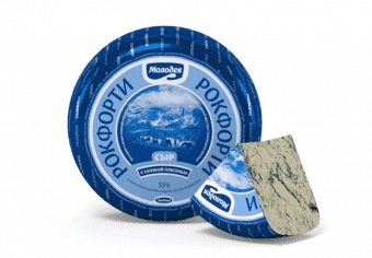 Сыр с голубой плесенью 55% «Рокфорти» 2,5 кг, Молодея