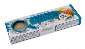 Котлеты рыбные из трески с кальмаром в панировке 300 г с/м, Don Kreveton