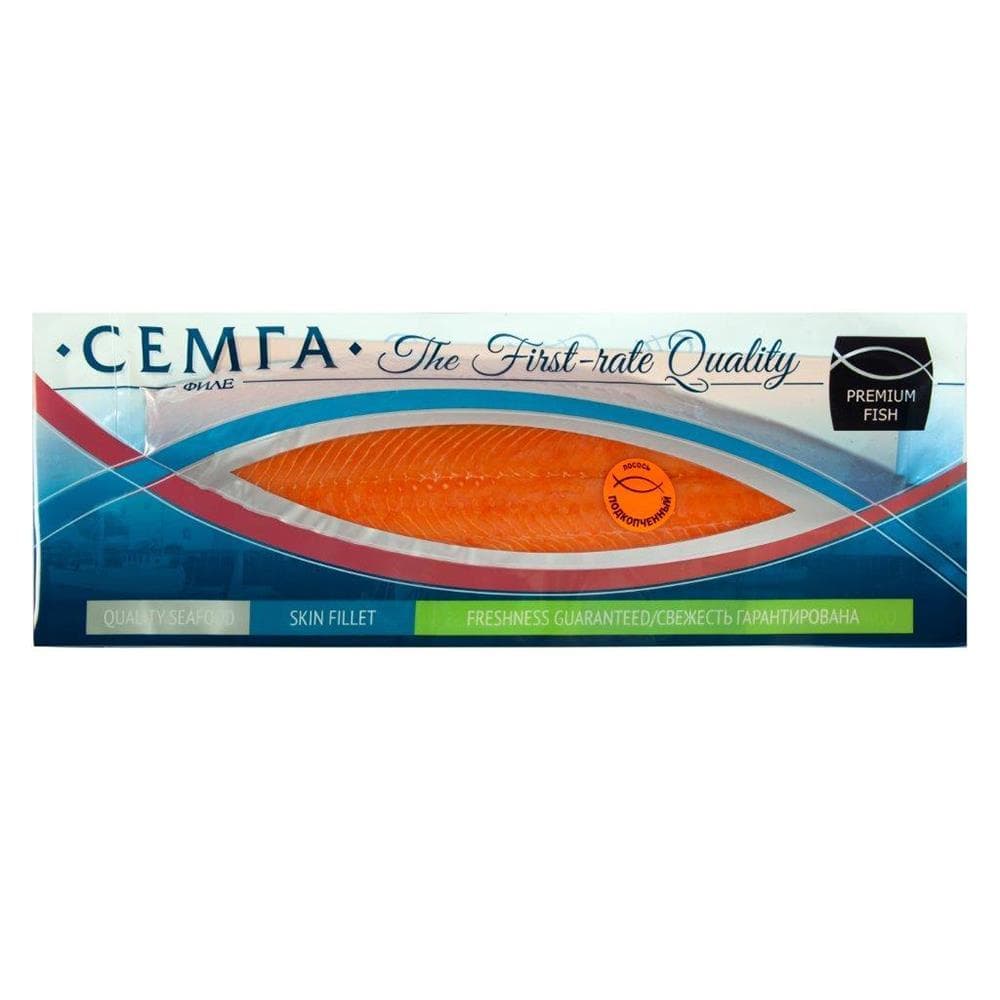 Семга (лосось) филе холодного копчения 1,5 кг с/м, Premium Fish