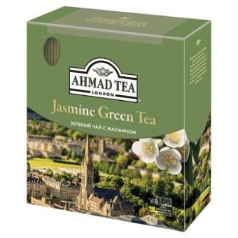 Чай зеленый в пакетиках с жасмином 100*2 г, Ahmad Tea