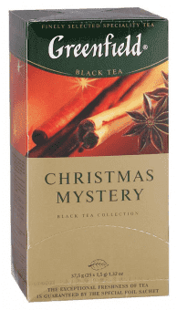 Чай черный в пакетиках «Кристмас Мистери» 25 х1,5 г, Greenfield