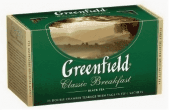 Чай черный в пакетиках «Classic Breakfast» 2 г х 25, Greenfield