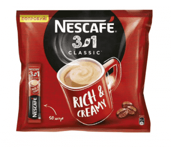 Напиток кофейный растворимый 3 в 1 14,5 г х 20, Nescafe Classic