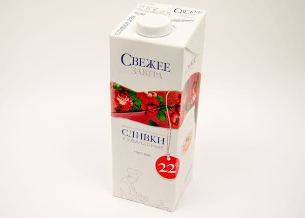 

Сливки 22% 1 л, Свежее завтра