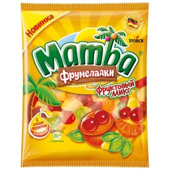 Мармелад жевательный Фрумеладки фруктовый микс 72 гр, Mamba
