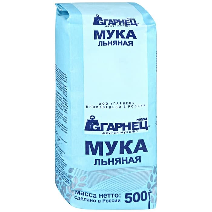 

Мука льняная 500 г, Гарнец