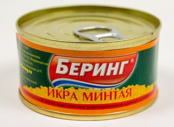 

Икра минтая 125 гр, Беринг