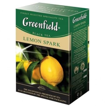 Чай черный с лимоном "Лемон Спарк" 100 г, Greenfield