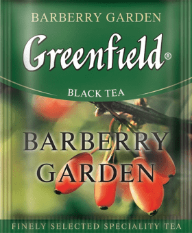 Чай черный в пакетиках с добавками «Барберри Гарден» 100 х 1,5 г, Greenfield