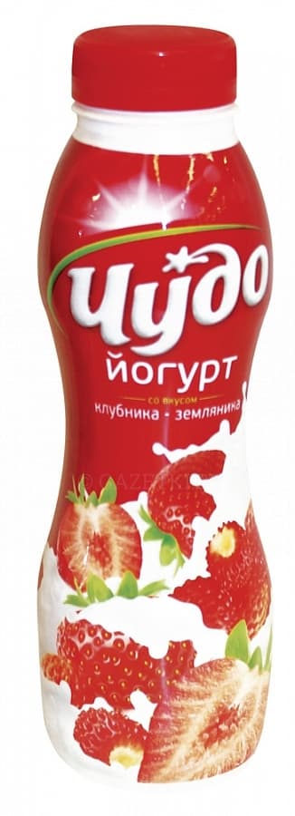 

Йогурт питьевой клубника-земляника 2,4% 270 г, Чудо