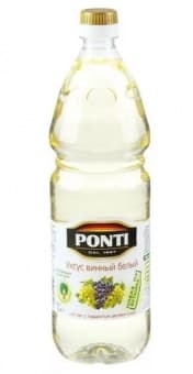 Уксус винный белый 6% 1 л, Ponti