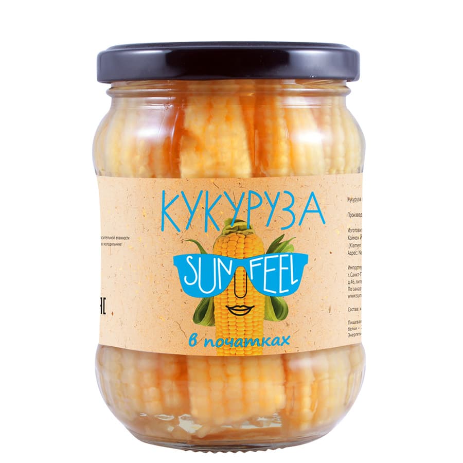 

Кукуруза в початках 340 гр, SunFeel