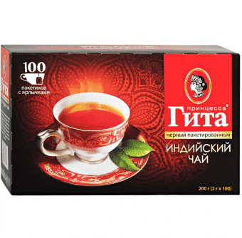 Чай черный Принцесса ГИТА в пакетиках 100 х 2г