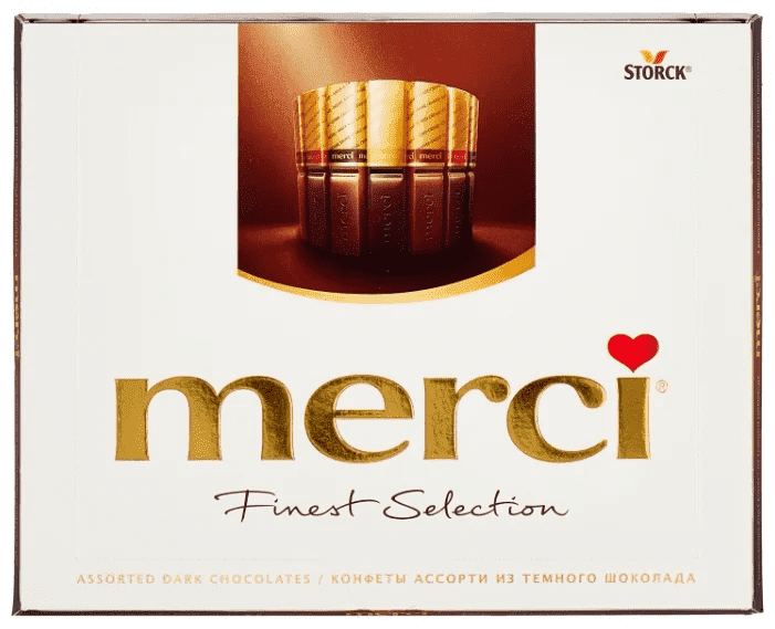 Конфеты с горьким шоколадом «Merci» 250 г