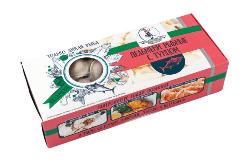 

Пельмени рыбные с тунцом 400 г с/м, Don Kreveton