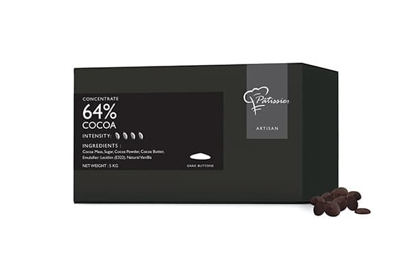 Шоколад темный концентрированный 64%, 5 кг, PATISSIER