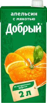Нектар апельсиновый 2 л, Добрый