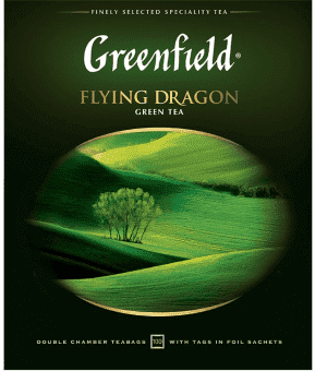 Чай зеленый в пакетиках «Флаин Дрэгон»100 х2 г, Greenfield