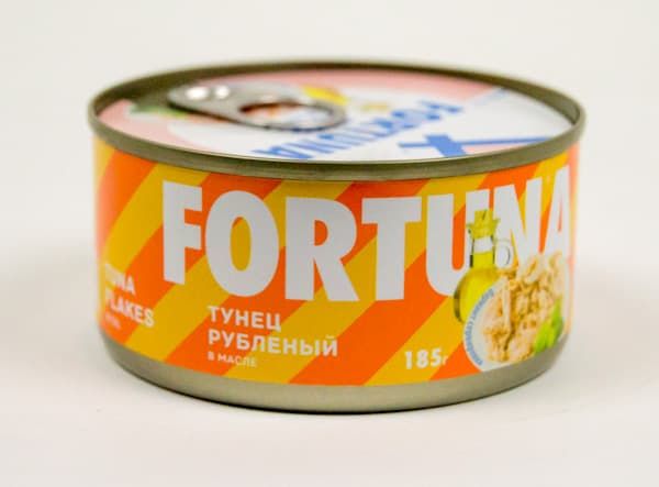 

Тунец филе рубленный в масле 185 гр, FORTUNA