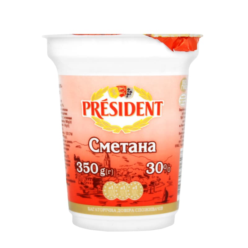 

Сметана 30% 350 г, President