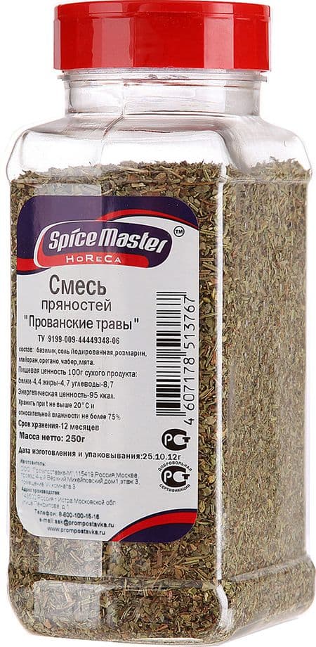 

Специи Прованские травы 250г, Spice Master