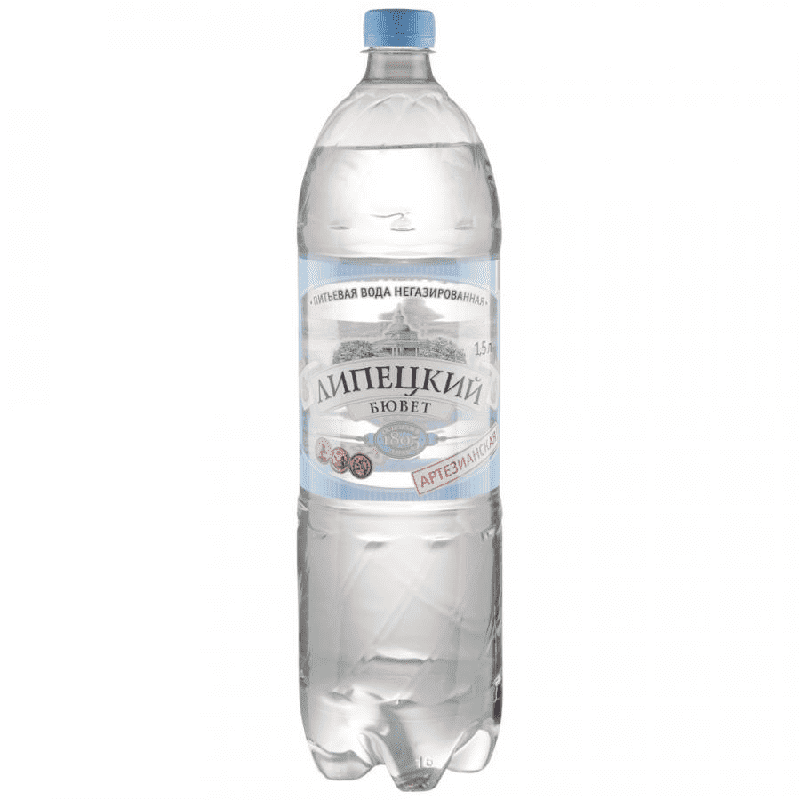 

Вода негазированная 1,5 л, Липецкий бювет
