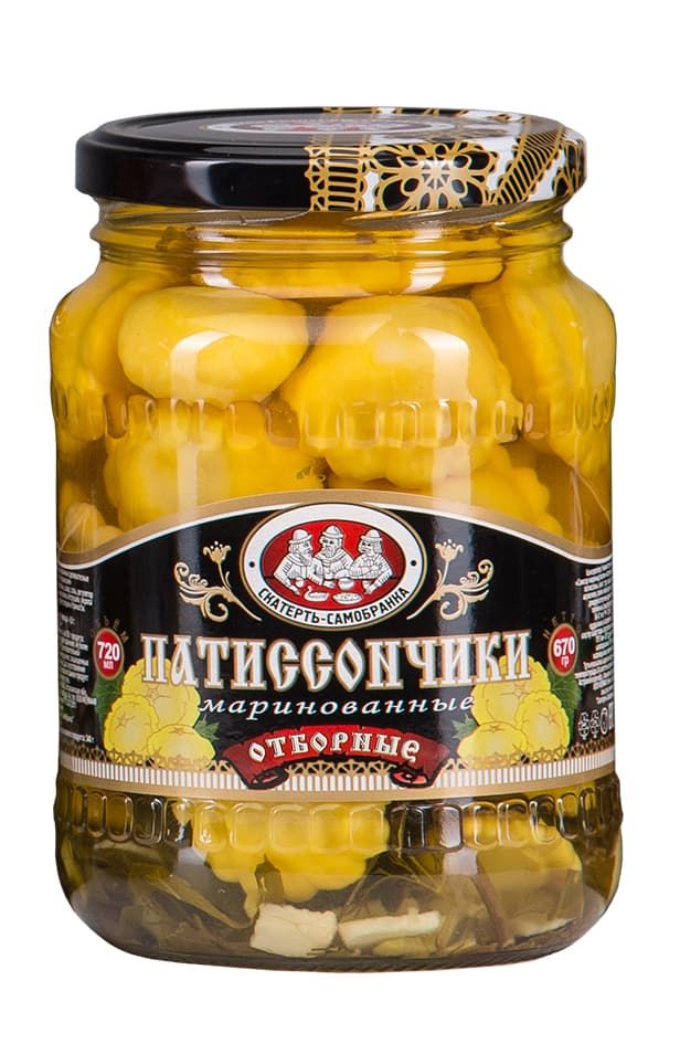 

Патиссончики маринованные 680 гр, Скатерть-Самобранка