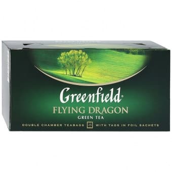 Чай зеленый в пакетиках "Флаин Дрэгон" 25 х2 г, Greenfield